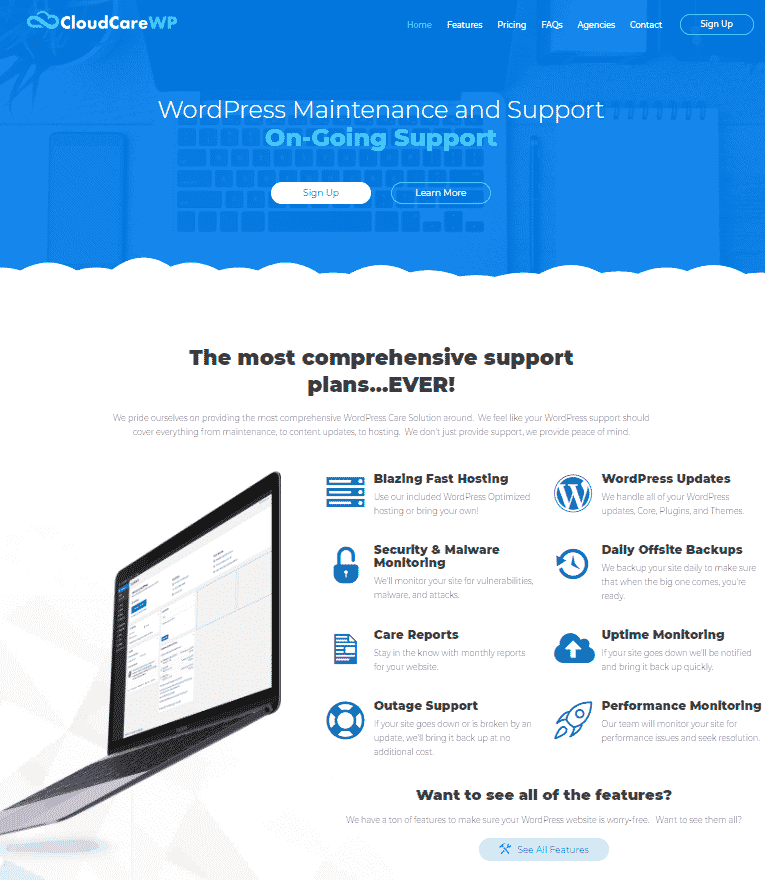 CloudCareWP WordPress maintenance